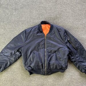 Knox Armory Jacket Mens Large MA-1 Flight Bomber Reversible Navy Special‎ Ops